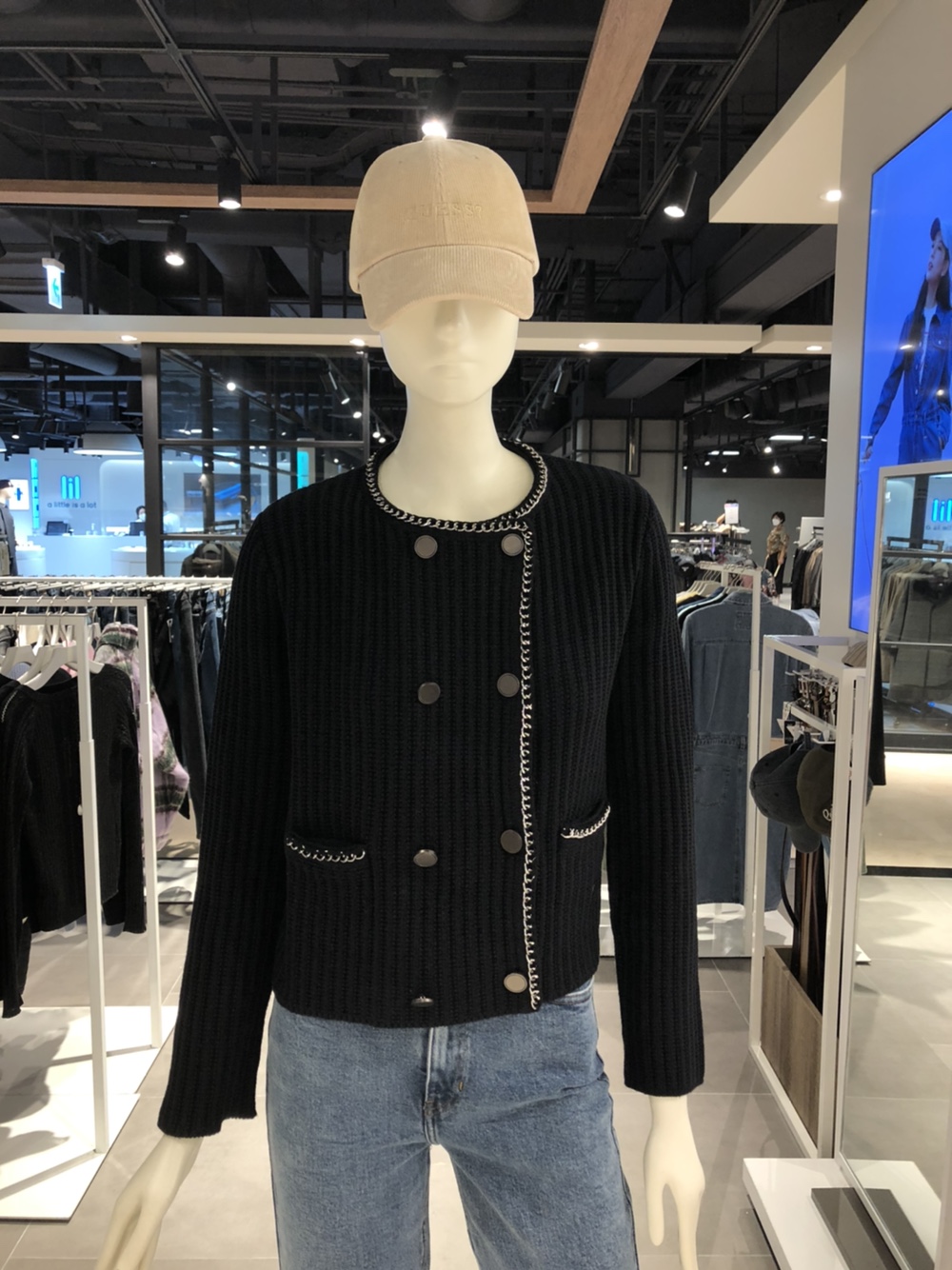 게스 여성 체인장식 스웨터 가디건 OL3S4714