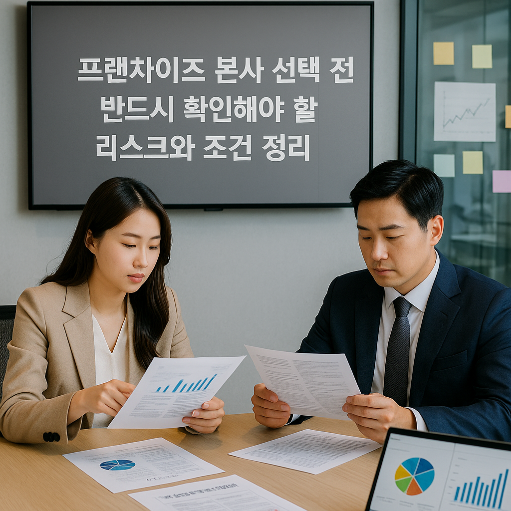 프랜차이즈 본사 선택 전 반드시 확인해야 할 리스크와 조건 정리