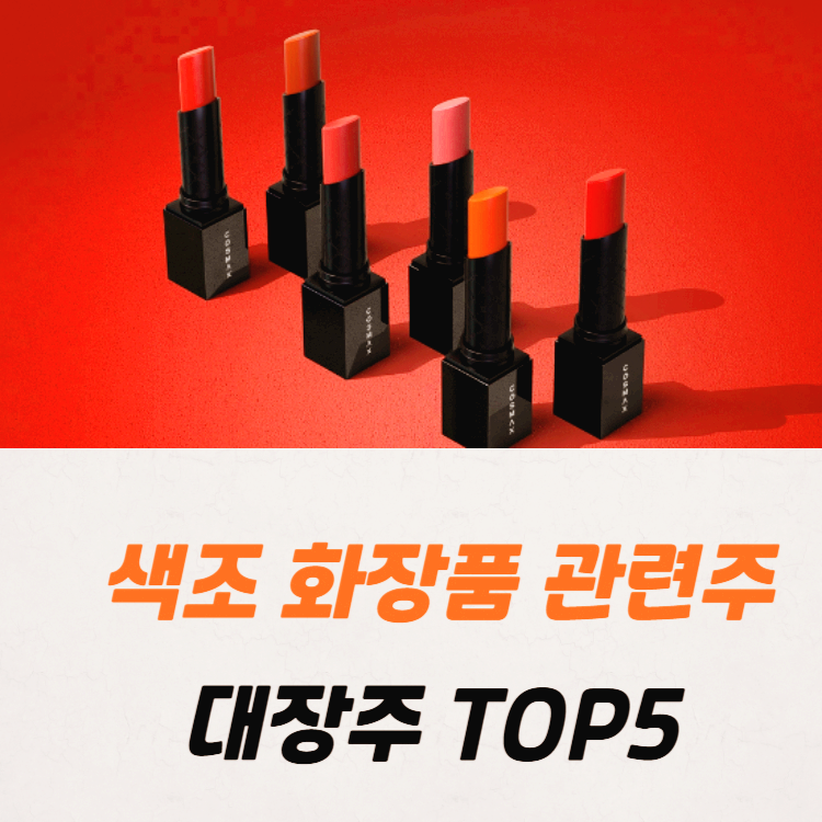색조 화장품 관련주 대장주 TOP5