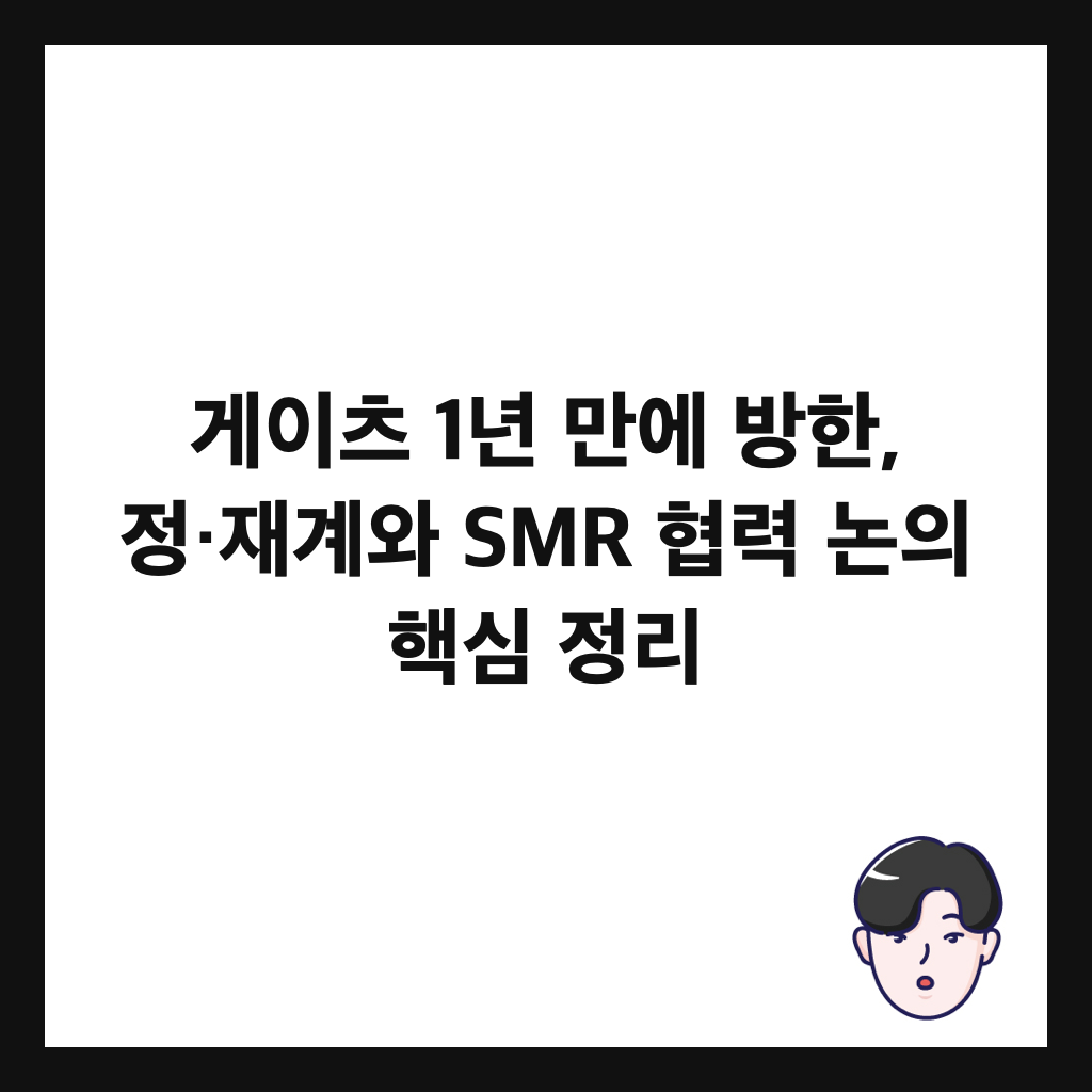 ๊ฒ์ด์ธ 1๋
๋ง์ ๋ฐฉํ, ์ ·์ฌ๊ณ์ SMR ํ๋ ฅ ๋
ผ์ ํต์ฌ ์ ๋ฆฌ ์ธ๋ค์ผ