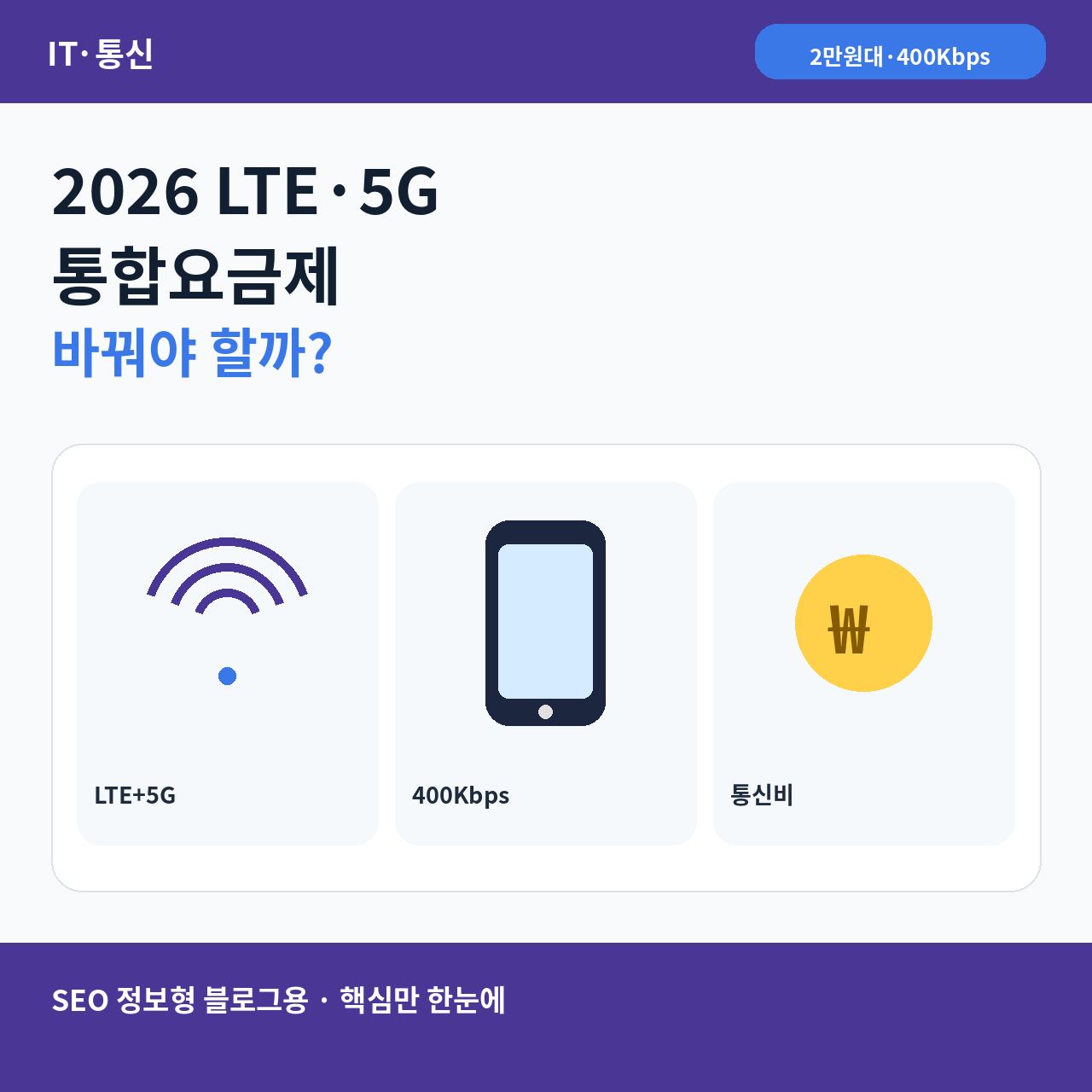 2026 LTE·5G 통합요금제 총정리