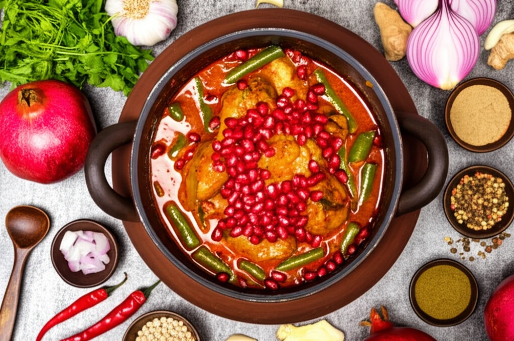 이색적인 맛, 석류 카레 황금 레시피