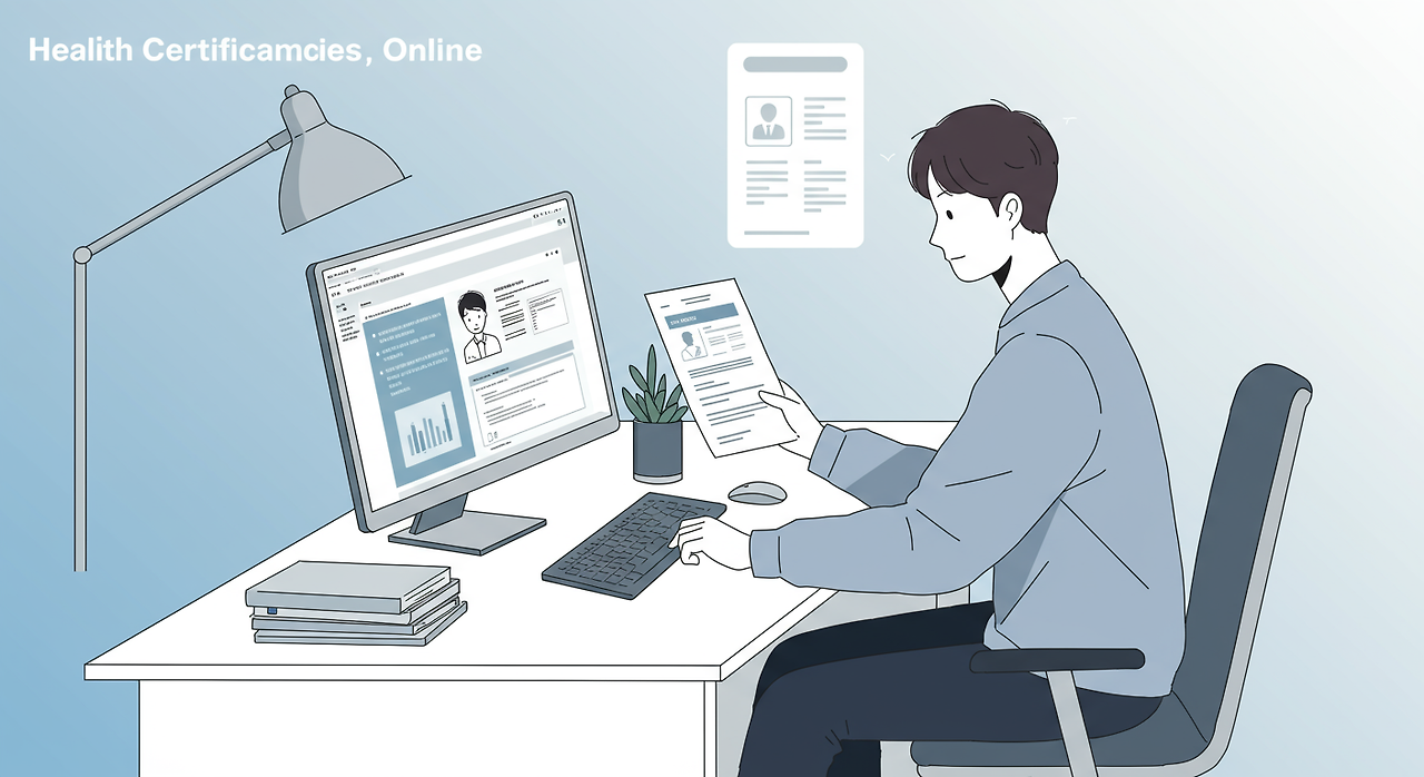 온라인 보건증 발급 방법 출력