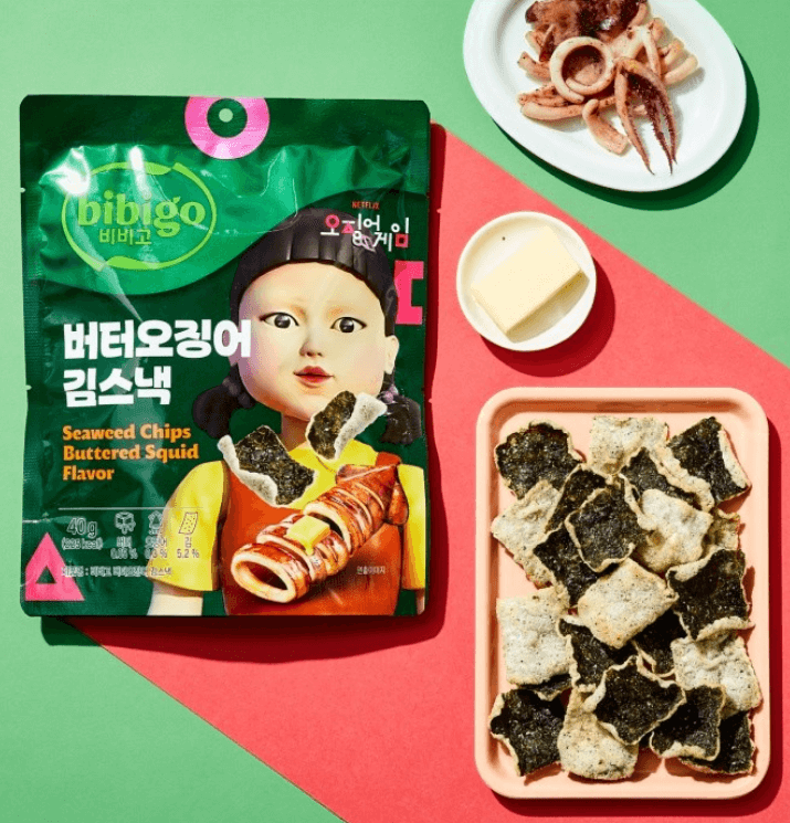 비비고 버터오징어 김스낵