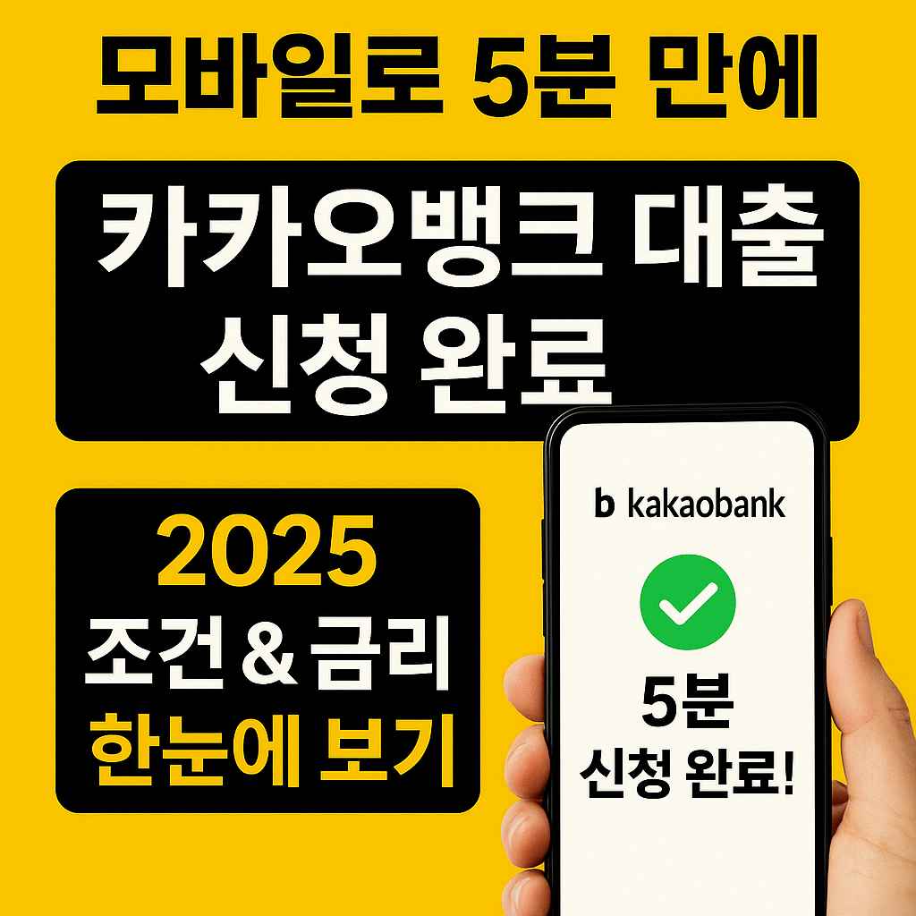 카카오뱅크 대출 신청, 모바일로 5분이면 충분합니다