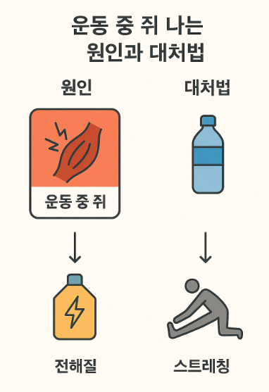 운동 중 쥐 나는 원인과 대처법 (수분, 전해질, 스트레칭) 사진