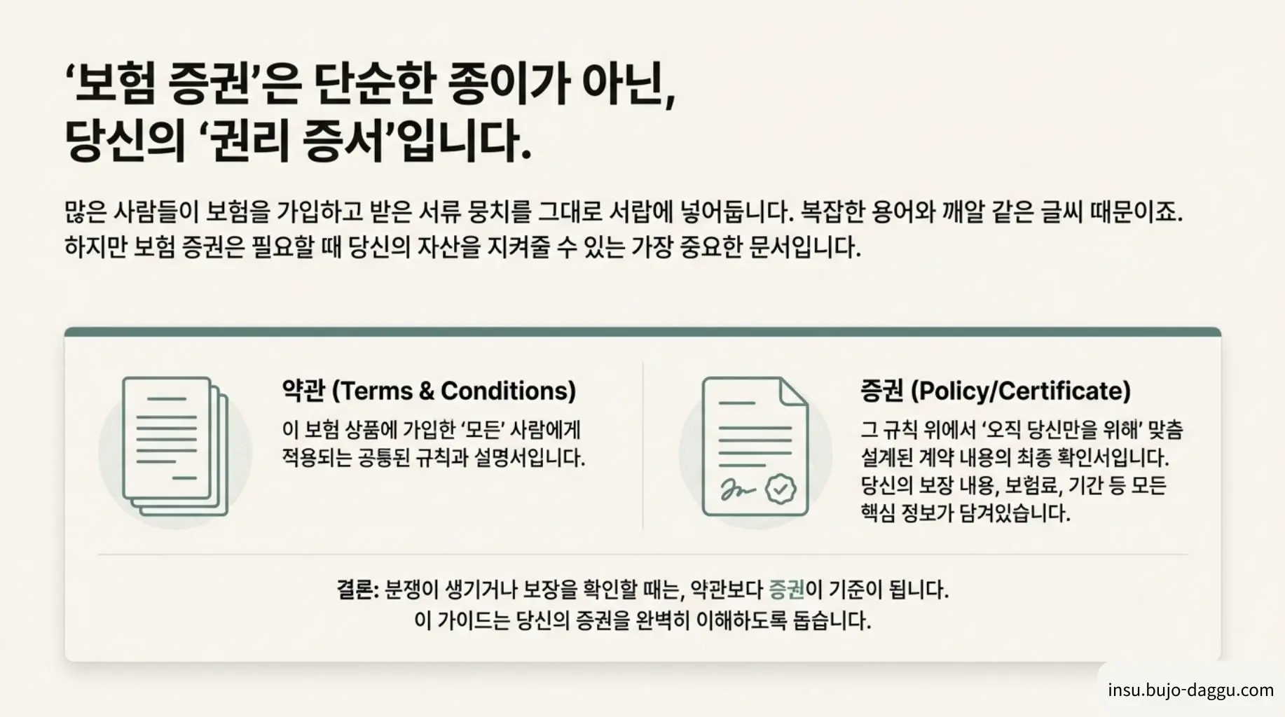 보험 증권 보는 법｜항목별로 쉽게 읽는 방법