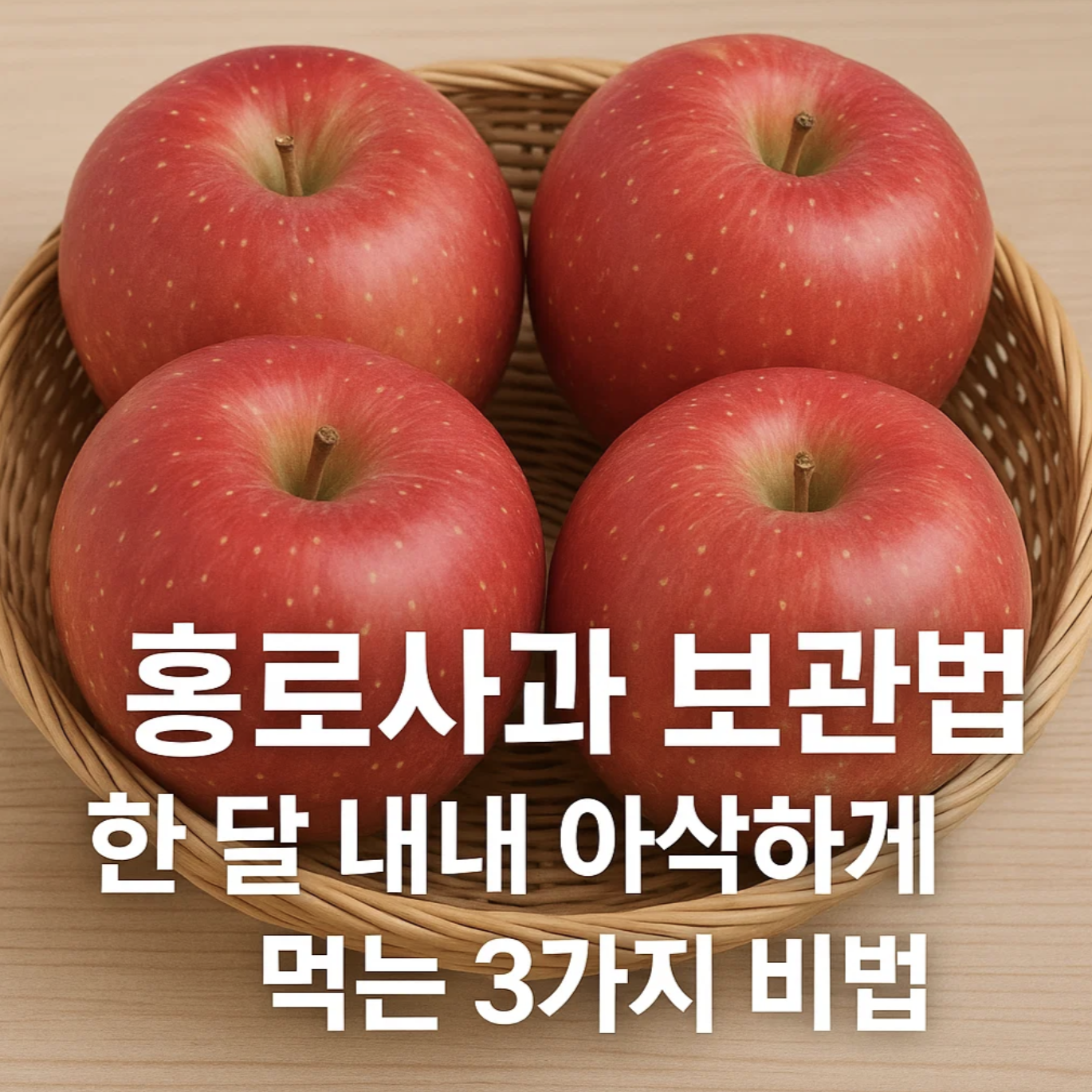 홍로사과 보관법, 한 달 내내 아삭하게 먹는 3가지 비법