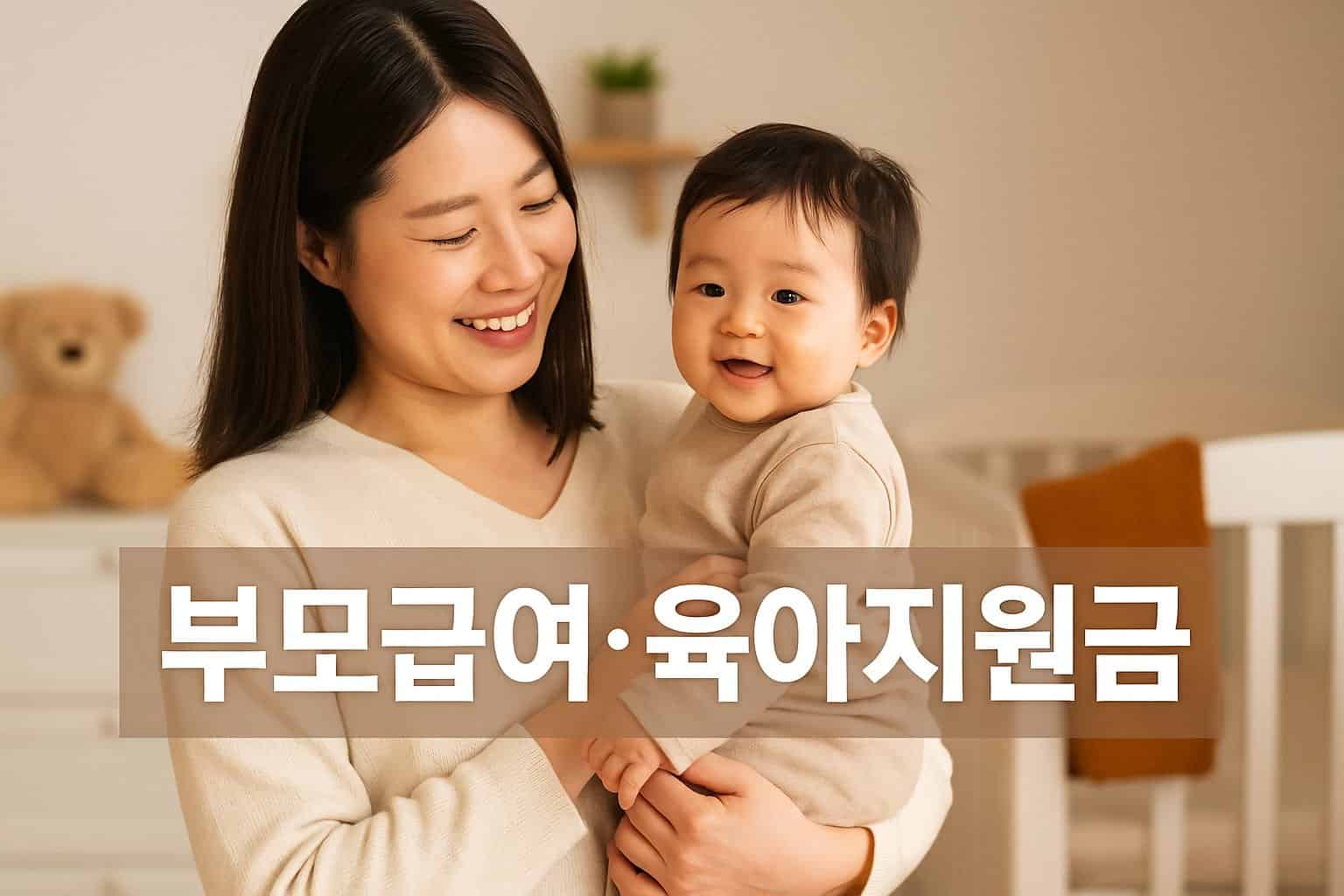 엄마와 아이 이미지 부모급여, 육아지원금