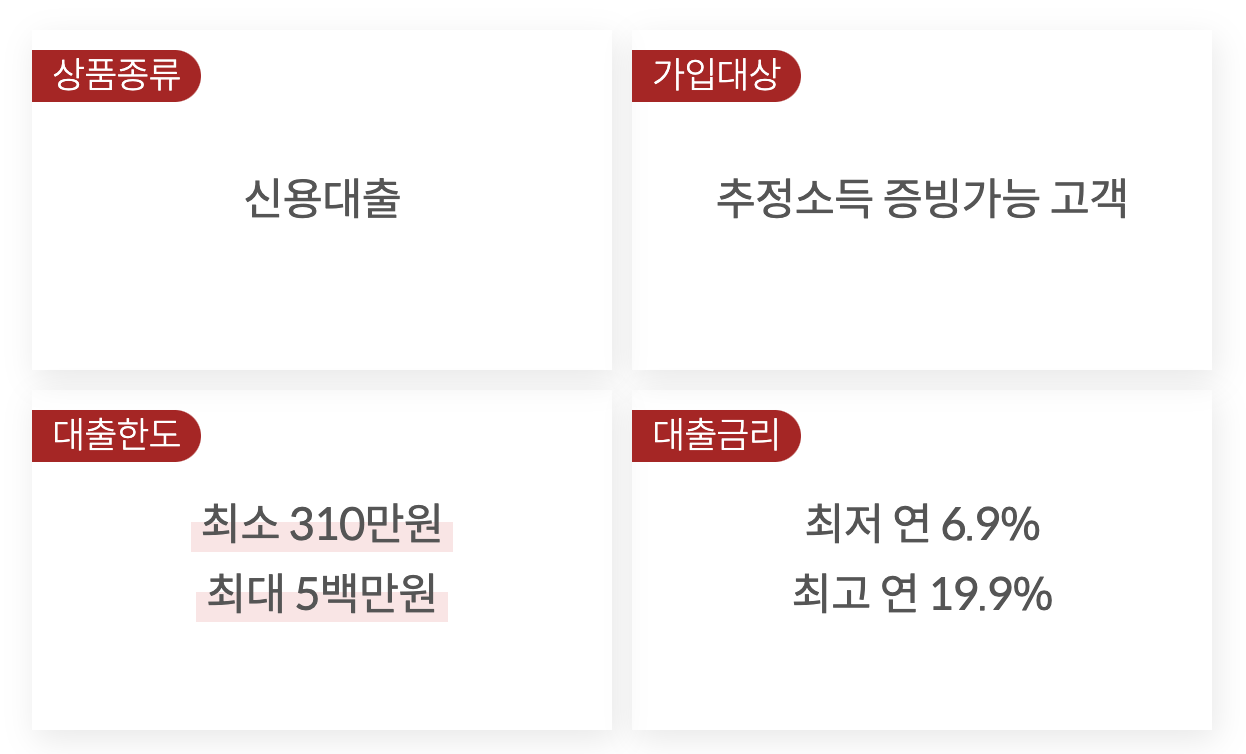 페퍼스피드대출 특징