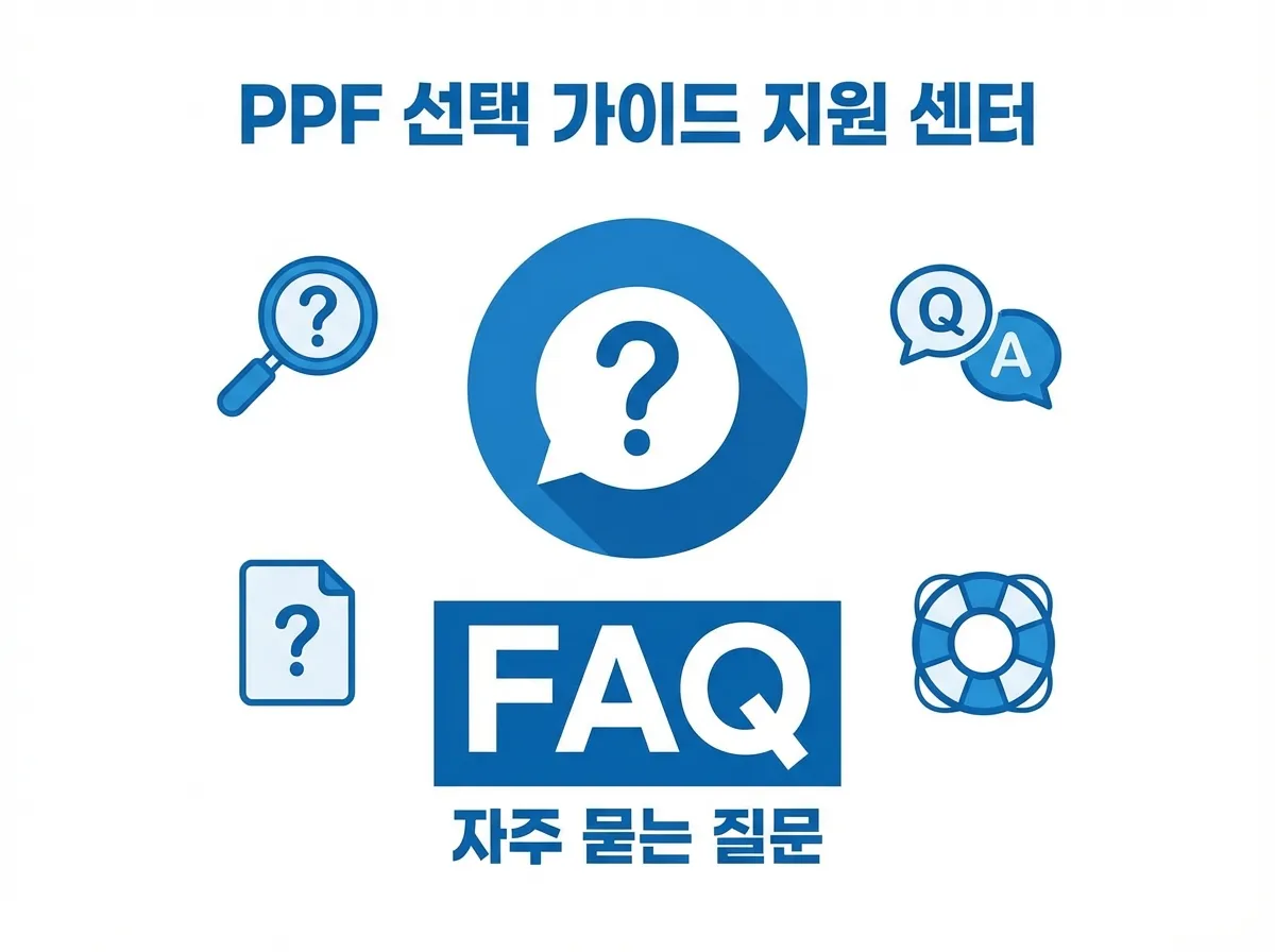 PPF FAQ 자주 묻는 질문 아이콘 이미지