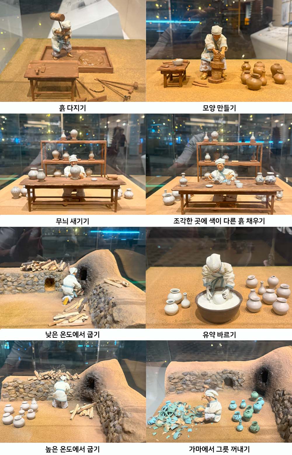 도자기 제작 과정을 재현한 미니어처