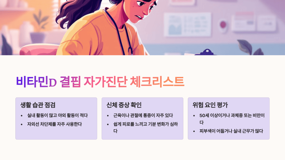비타민D 결핍 자가진단 체크리스트