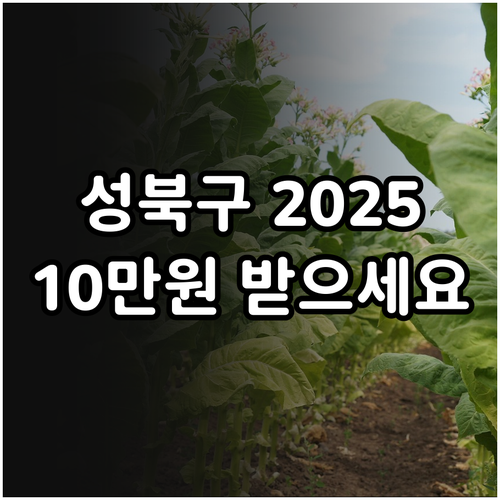 성북구 2025 명절 위문금 자녀 학..