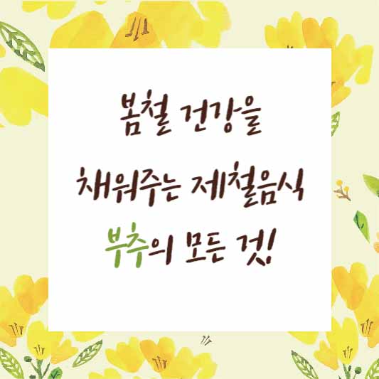 봄철 건강을 채워주는 제철 음식, 부추의 모든 것!