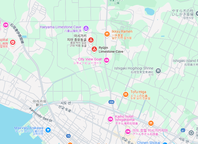 이시가키지마 여행 석회동굴 위치