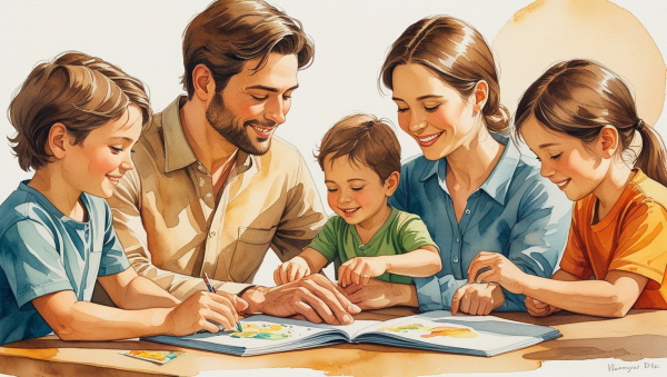 ESTJ 부모는 책임감이 강하고 실천력이 뛰어나, 자녀가 사회에 잘 적응하도록 철저히 준비시킵니다에 관한 그림