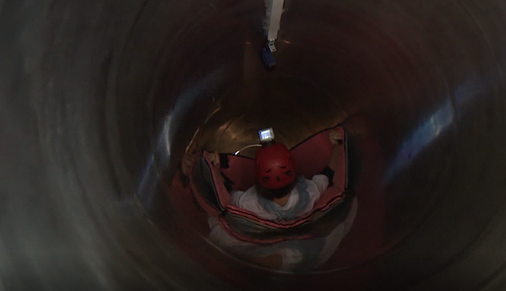 슬라이드-타는모습