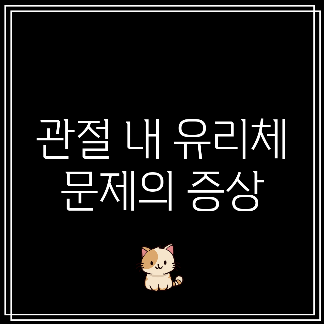관절 내 유리체 문제의 증상