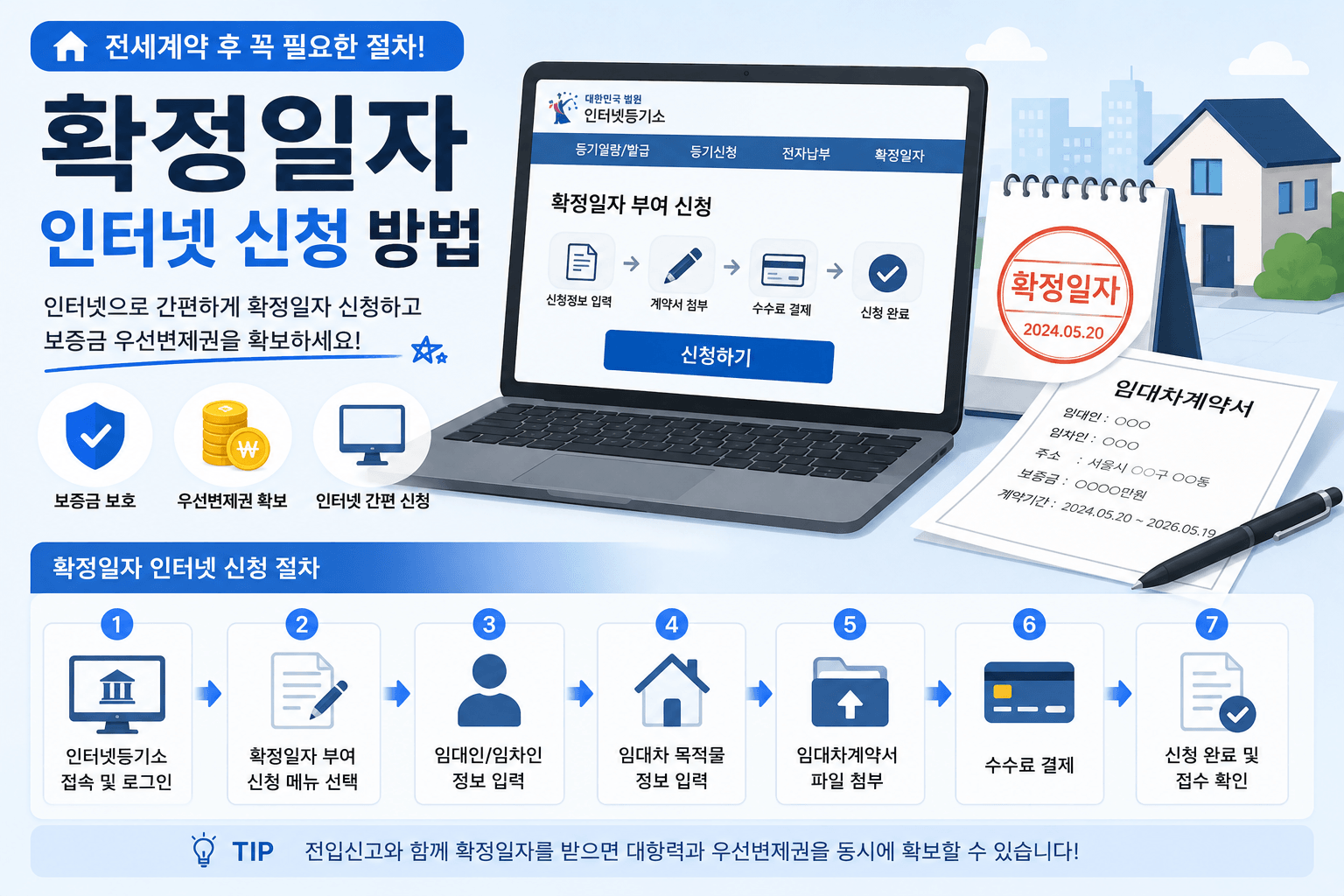 확정일자 인터넷 신청 방법