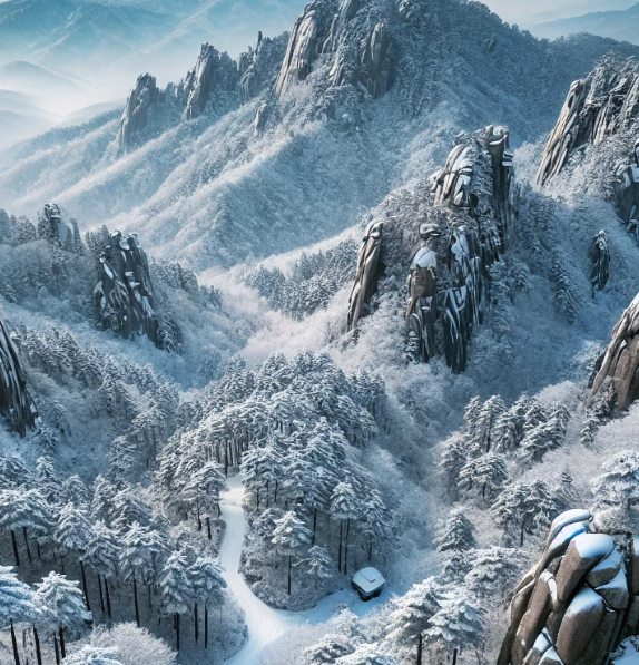 조령산의 자연경관 사진