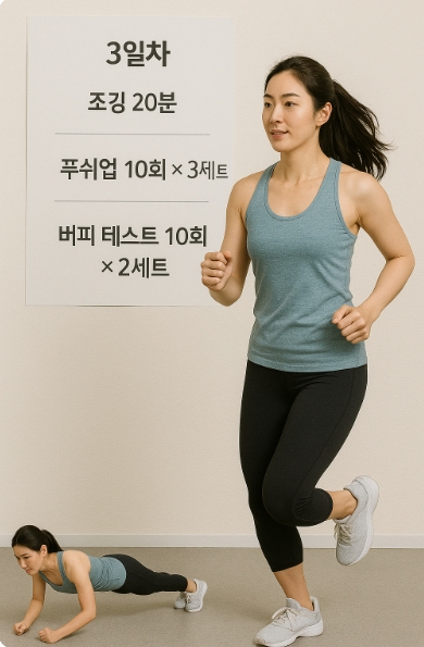 런닝하는 여자