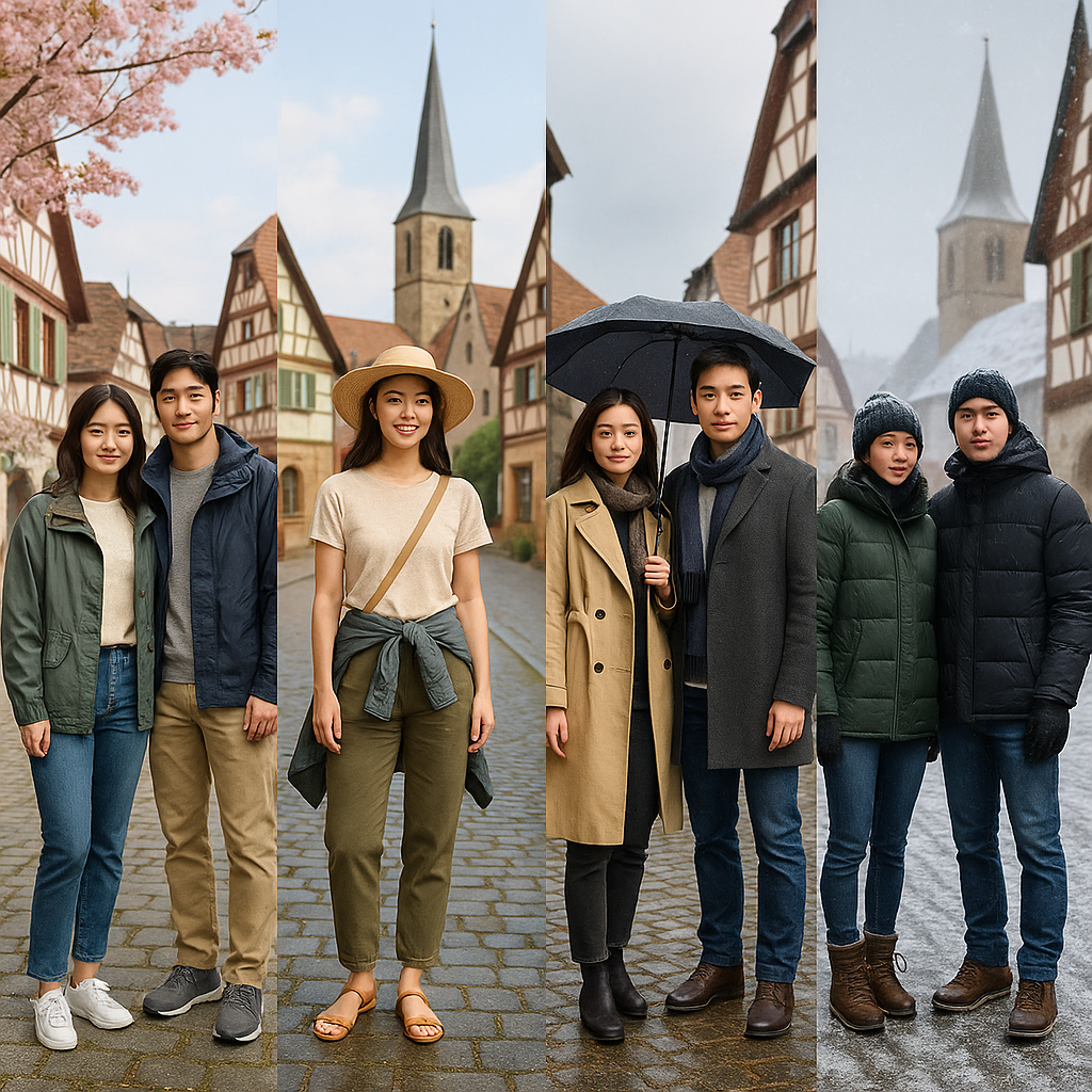 독일 소도시 계절별 복장과 날씨 정보