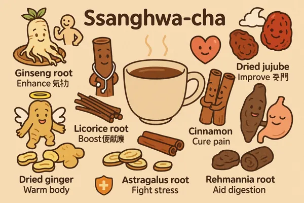 쌍화차 재료 구성과 약재별 효능11