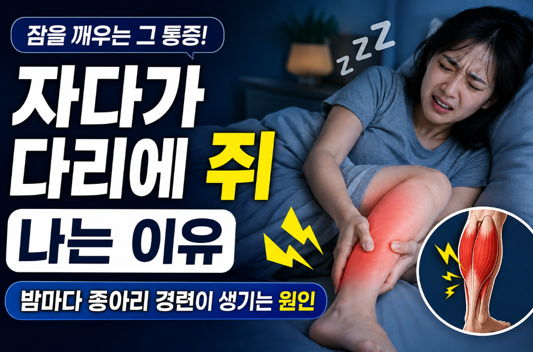 자다가 다리에 쥐 나는 이유｜밤마다 종아리 경련이 생기는 원인