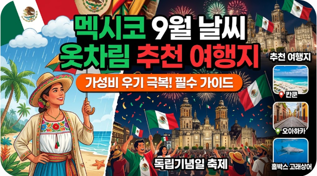 멕시코 9월 날씨 옷차림 추천 여행지