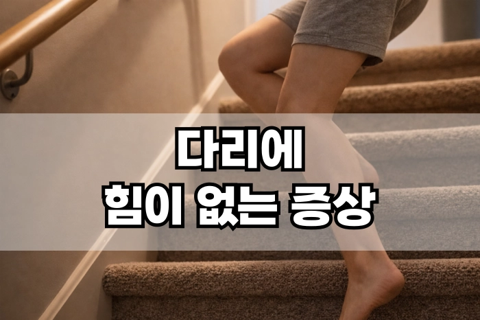 다리에 힘이 없는 증상