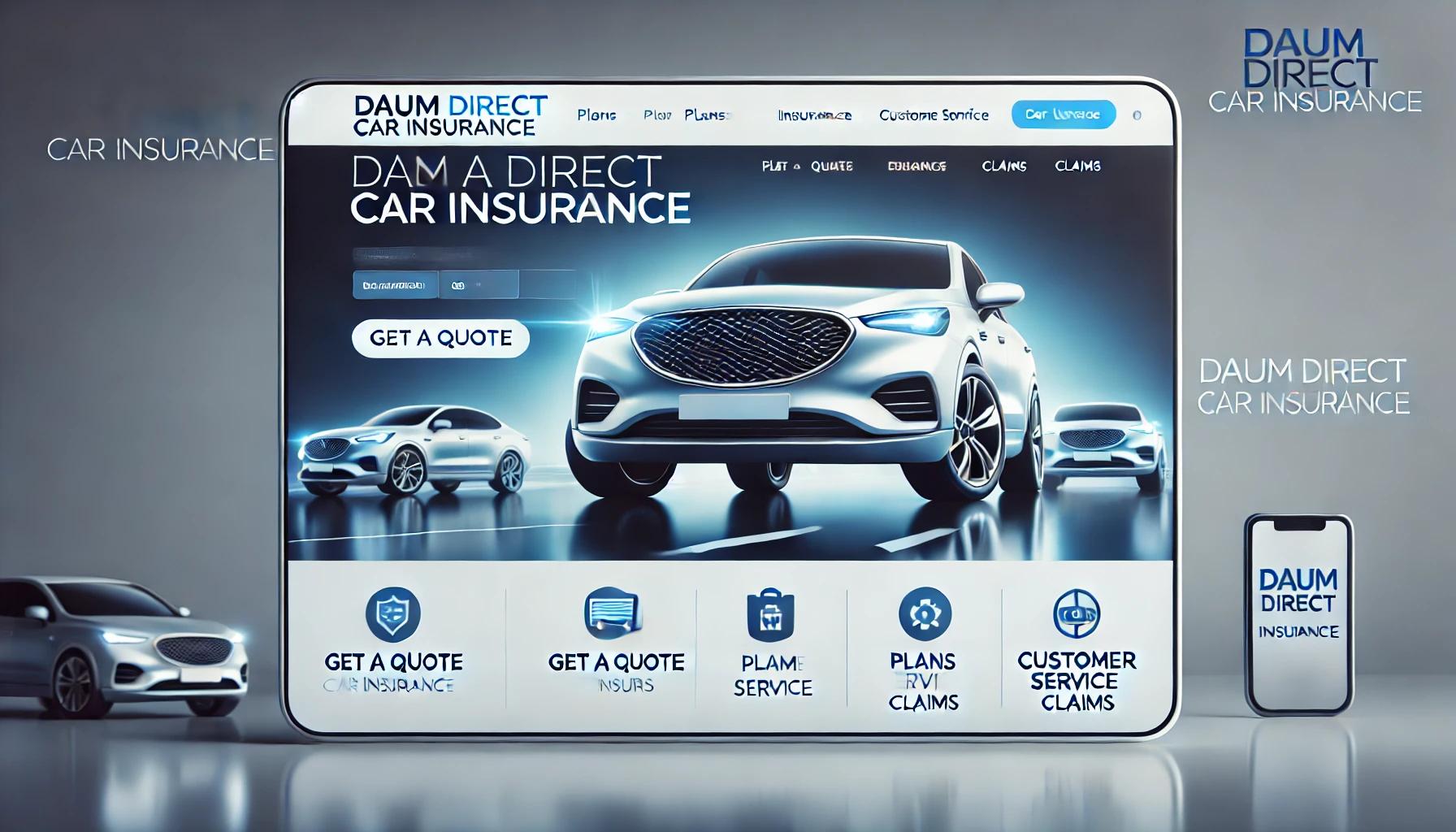 다음 다이렉트 자동차보험 홈페이지