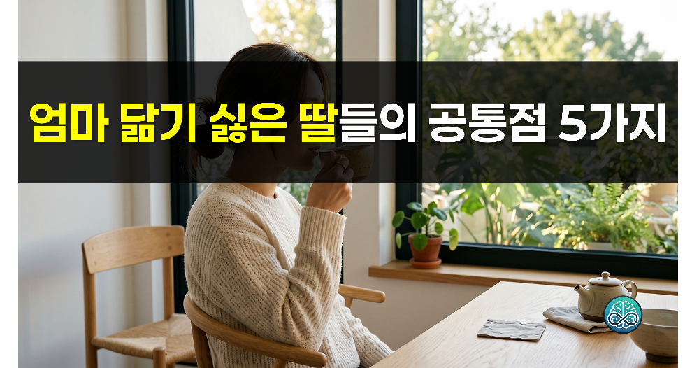 엄마 닮기 싫은 딸들의 공통점 5가지 - 모녀 갈등과 심리적 독립 완벽 가이드