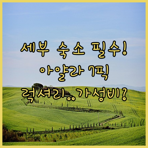 세부 시티 숙소 추천 아얄라 센터 근..