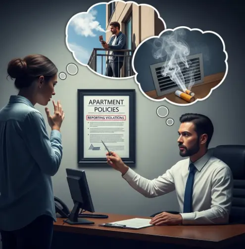 아파트 베란다 흡연 층간 담배 연기 피해 관리소에 신고하면 처벌-1