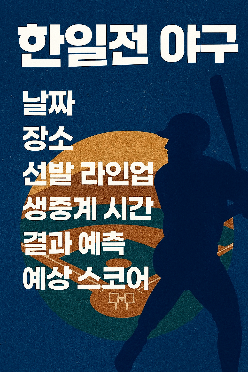 한일전 야구, 날짜, 장소, 선발 라인업, 생중계 시간, 결과 예측, 예상 스코어