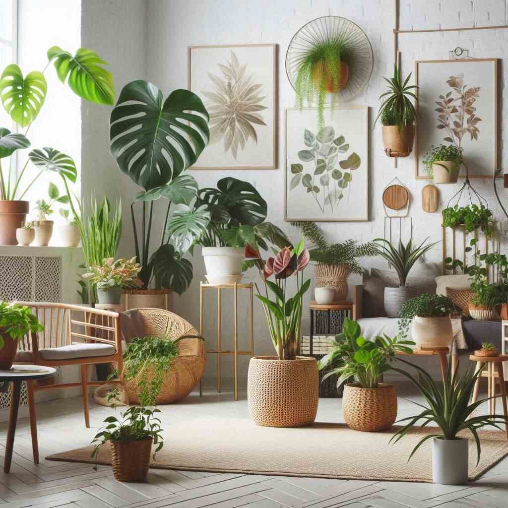 관엽식물이 있는 실내