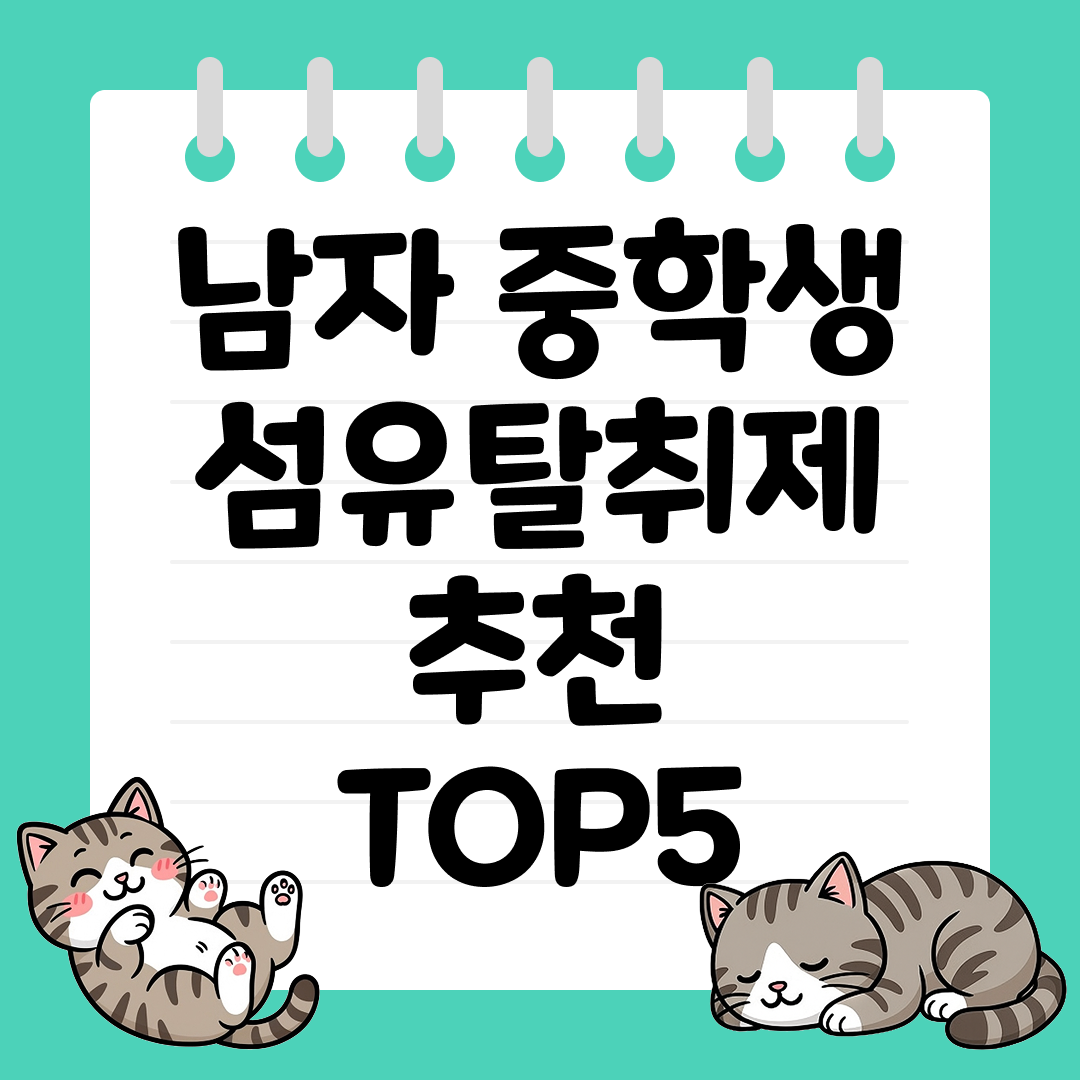 사춘기 냄새 고민 해결하는 남자 중학생 섬유탈취제 TOP5