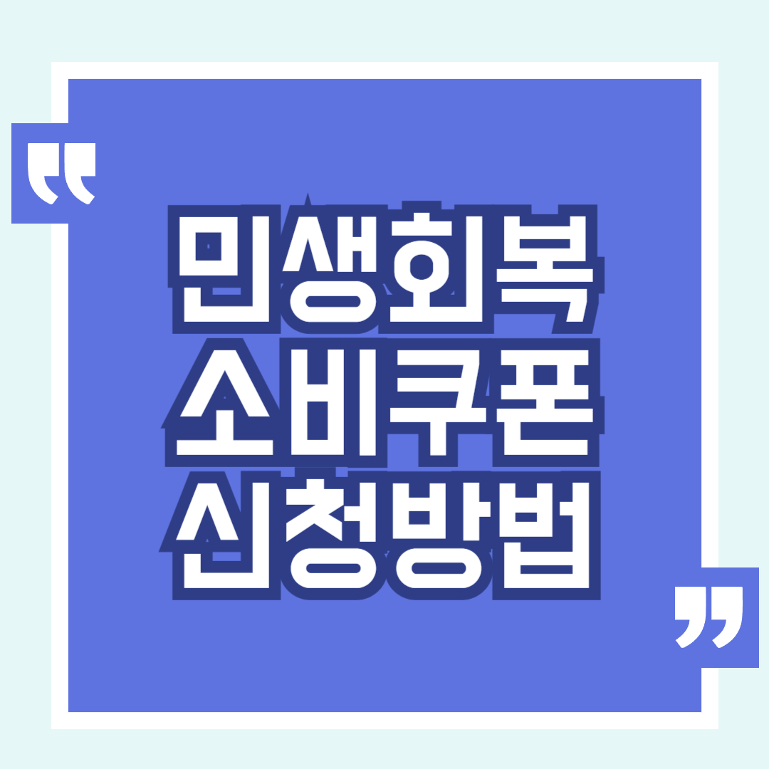 민생회복 소비쿠폰