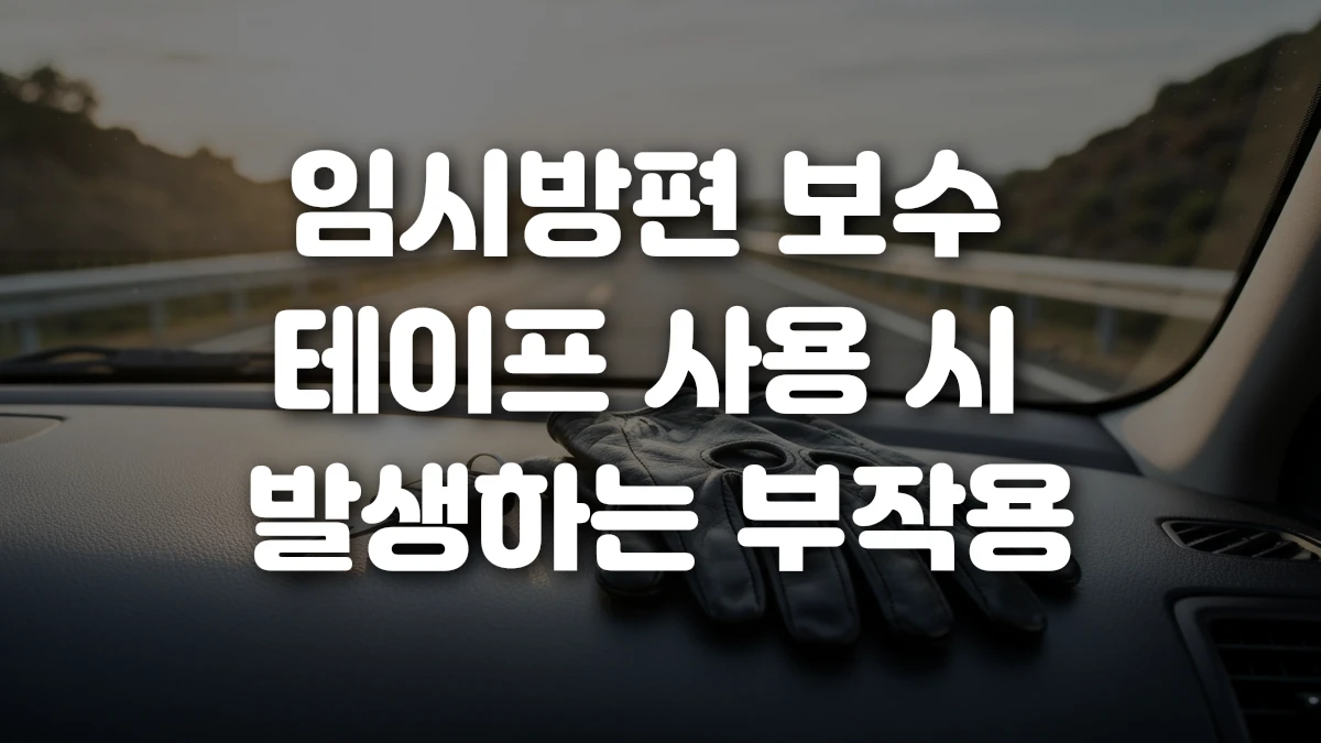 임시방편 보수 테이프 사용 시 발생하는 부작용
