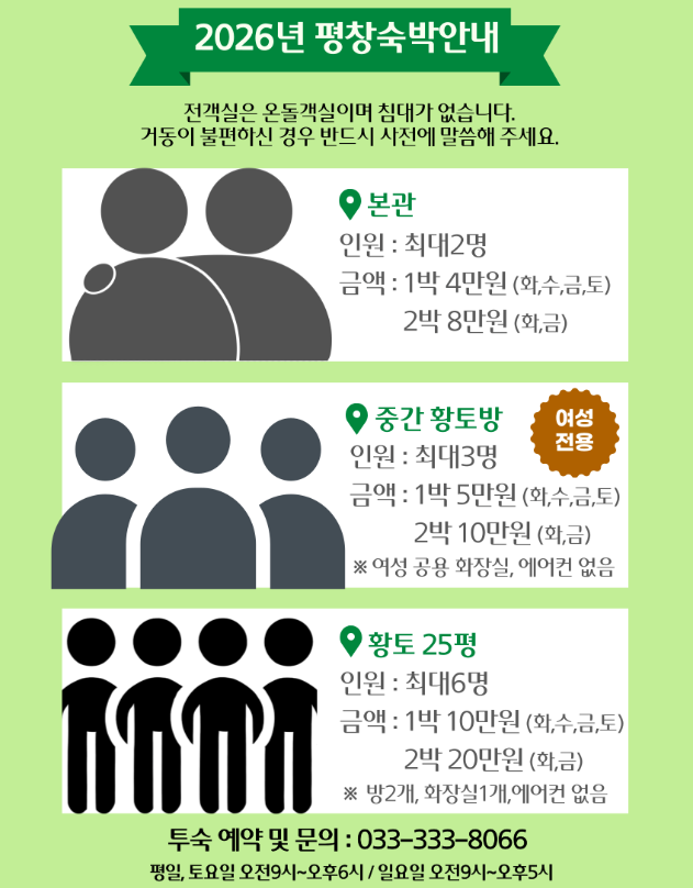 2. 숙박 가능 기간과 체류 일수 제한