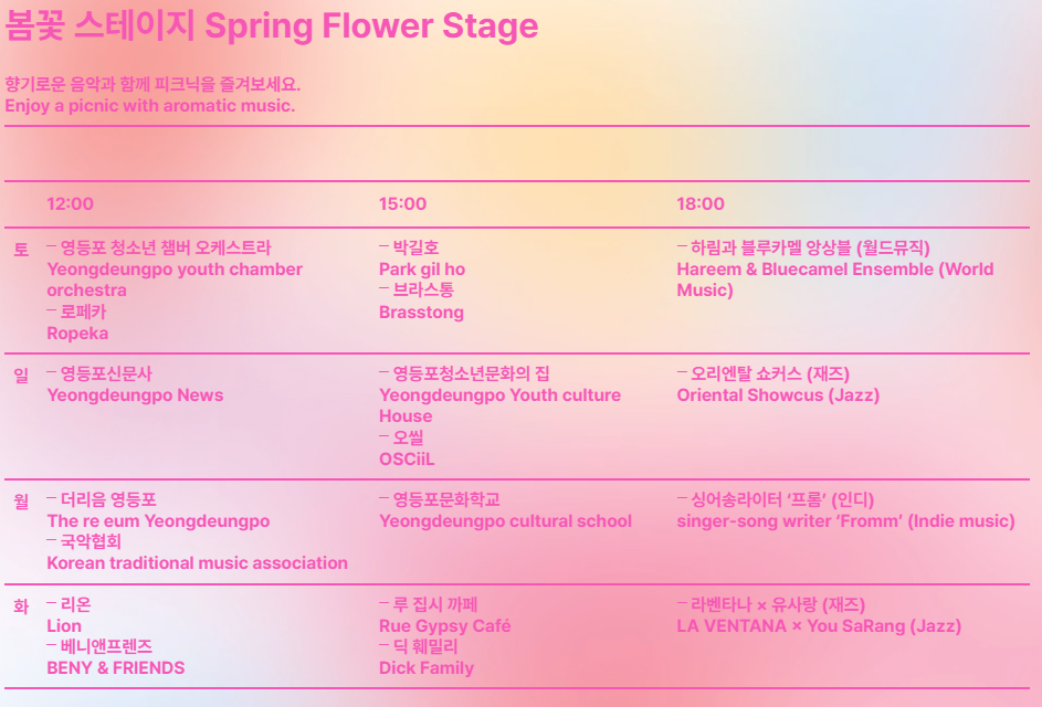 2024년 여의도봄꽃축제 최신정보
