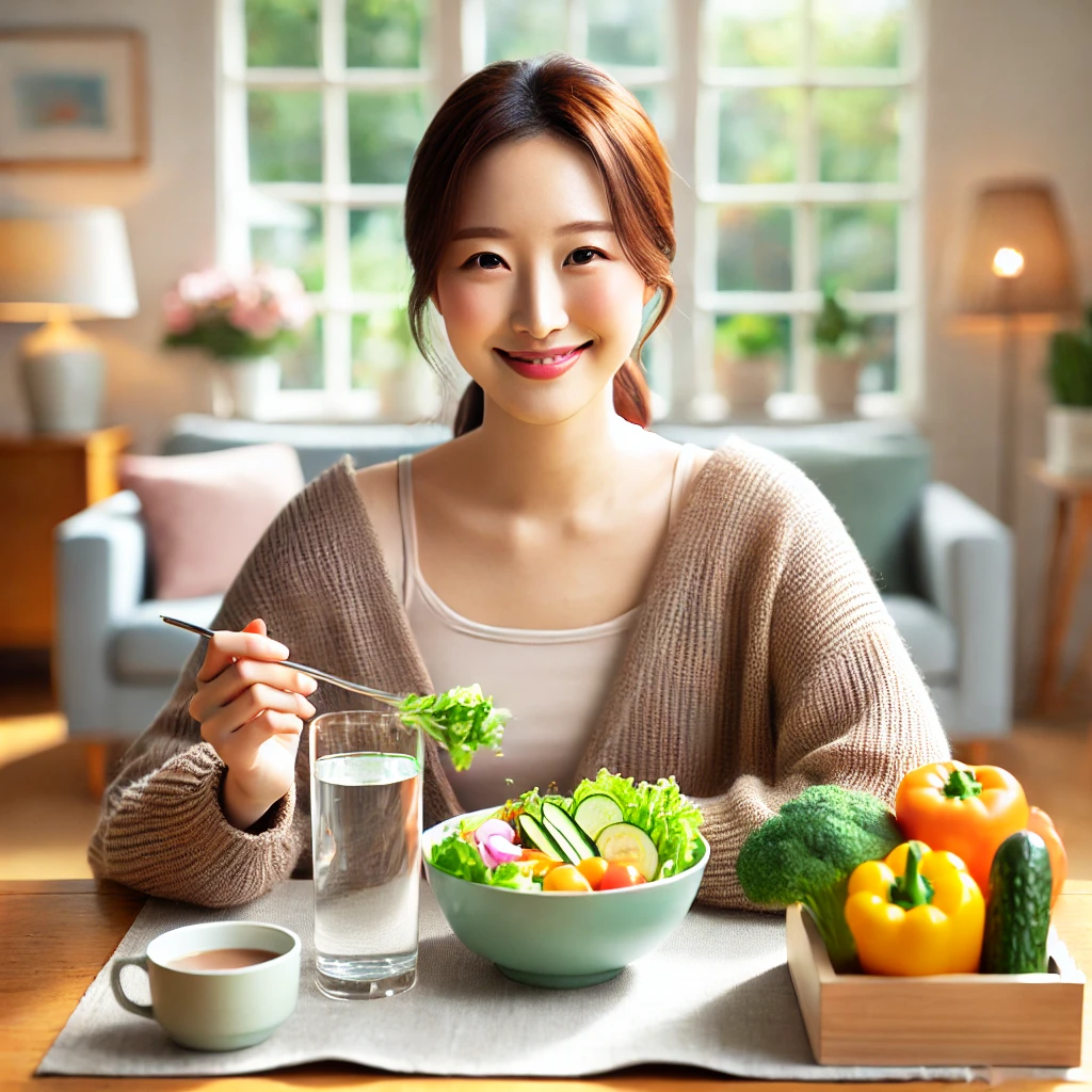 건강한 식단과 생활습관을 실천하며 췌장 건강을 관리하는 한국인
