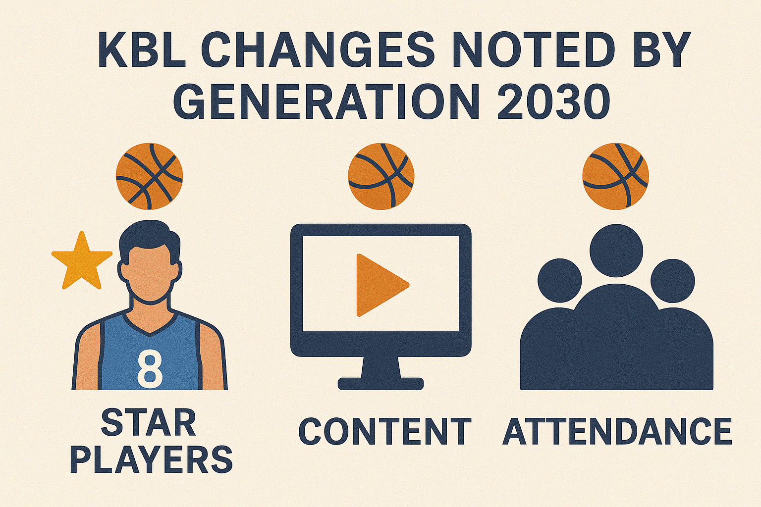030세대가 주목한 KBL 변화 – 스타선수, 콘텐츠 강화, 관중 증가 시각적 인포그래픽