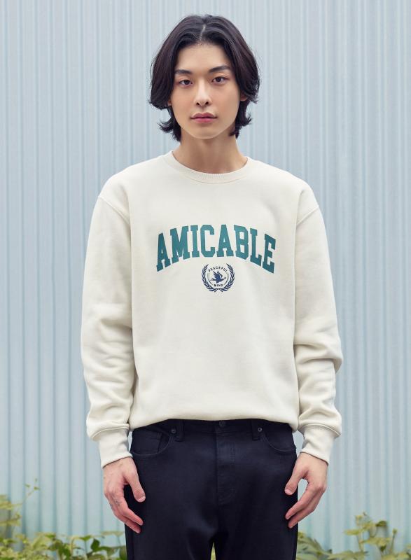 탑텐 공용 플리스 그래픽 스웨트셔츠 MSC4TR3902