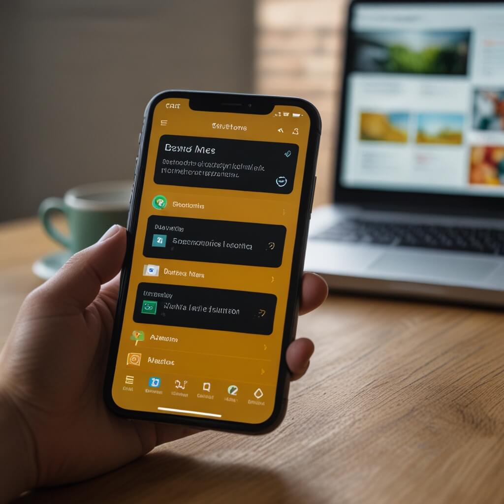 부업을-하고있는-스마트폰-화면