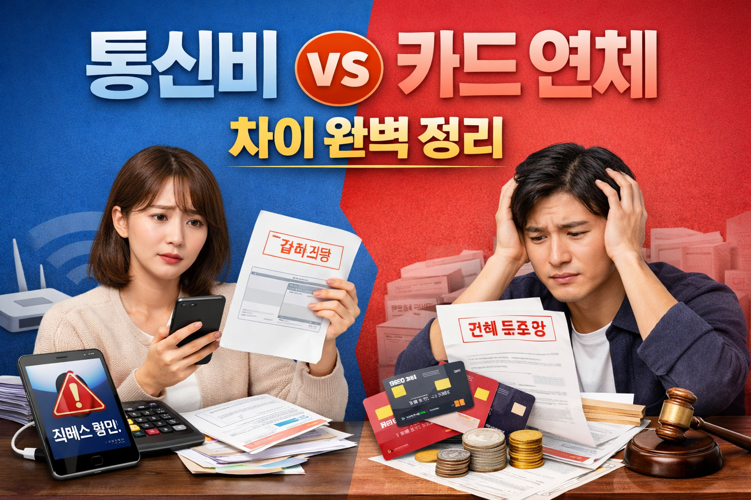 통신비 vs 카드 연체 차이