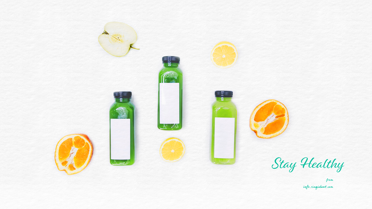 07 생과일주스 C - Stay Healthy 초록색배경화면