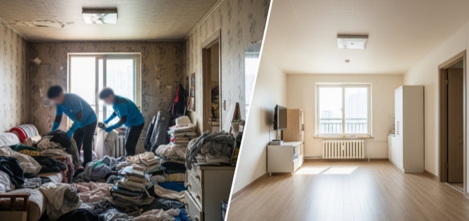 영천 고독사청소 후 모습