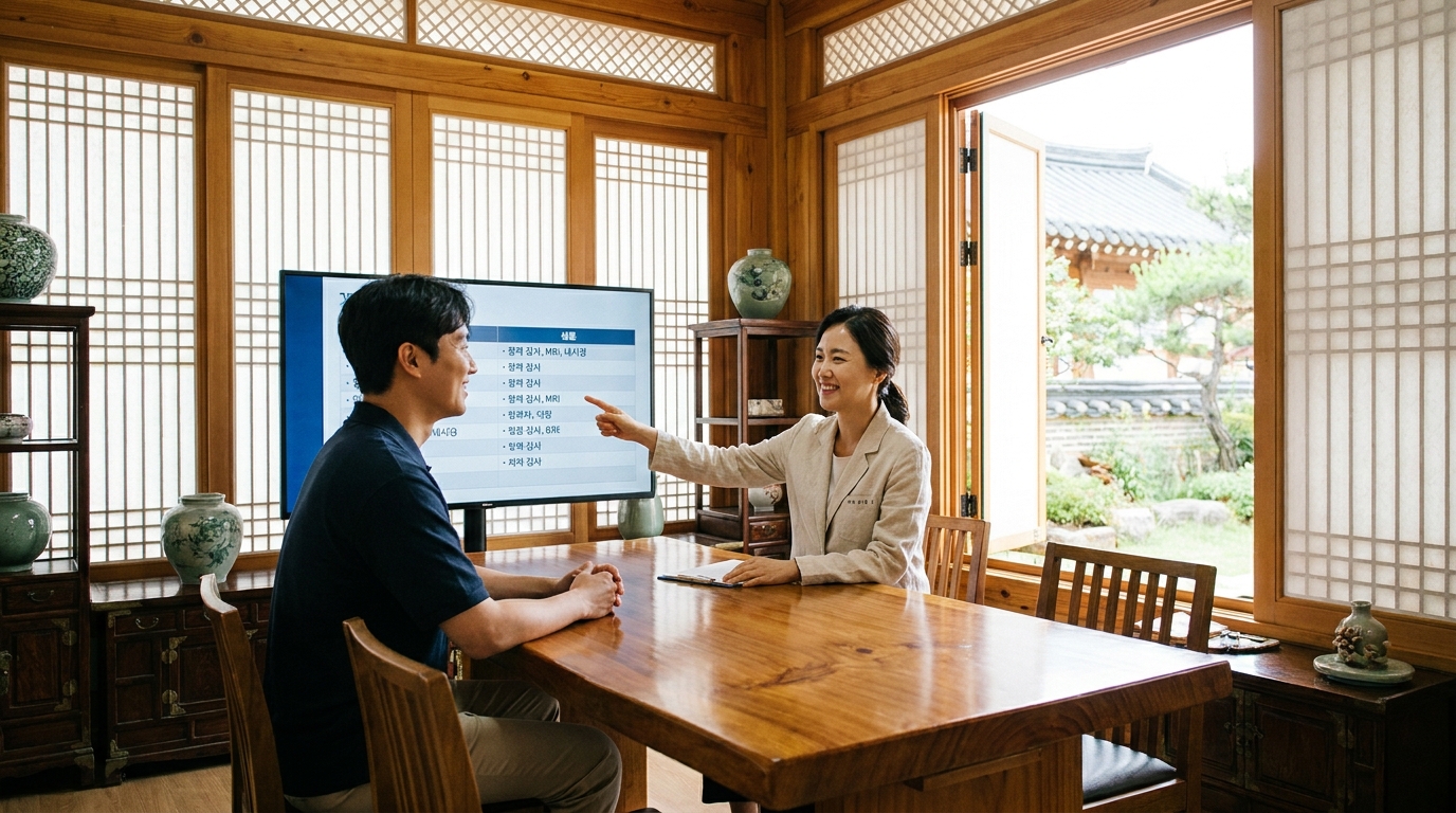 한국인 연령별 국가 건강검진 필수 항목 비교 데이터